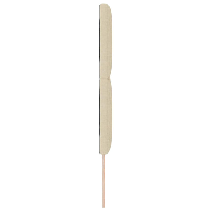 LED sengegavl Creme 160 cm Stof