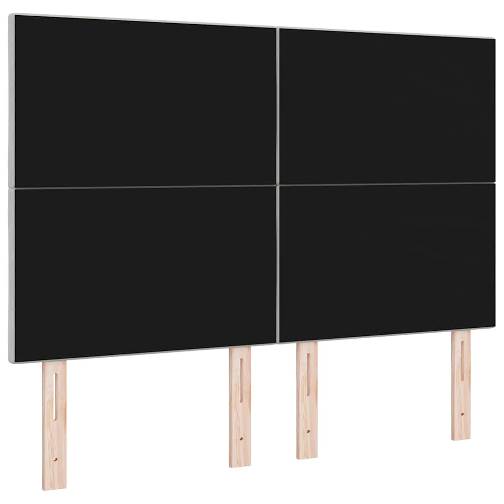 LED sengegavl Lysegrå 160 cm Fløjl