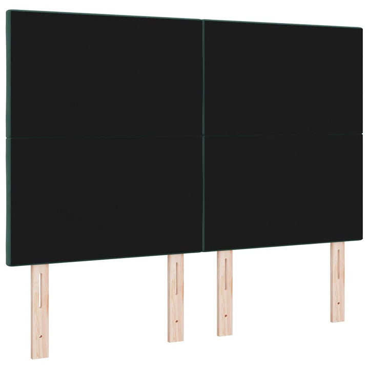 LED sengegavl Mørkegrøn 160 cm Fløjl