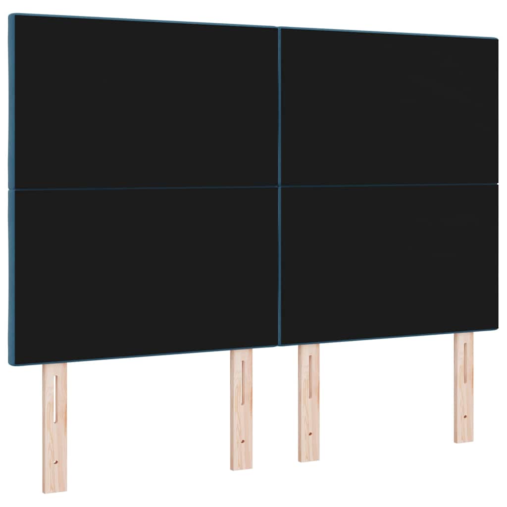 LED sengegavl Mørk blå 160 cm Fløjl