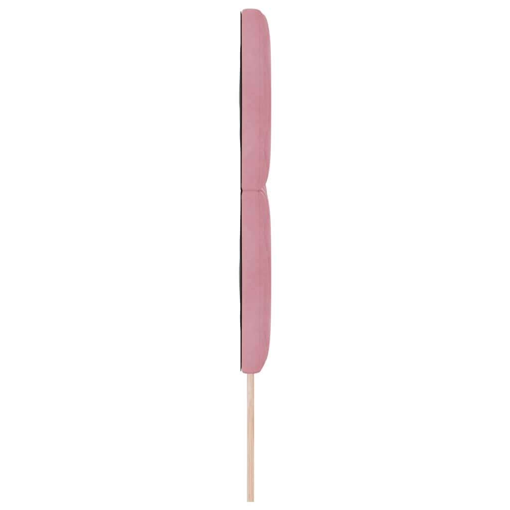 LED sengegavl Lyserød 160 cm Fløjl
