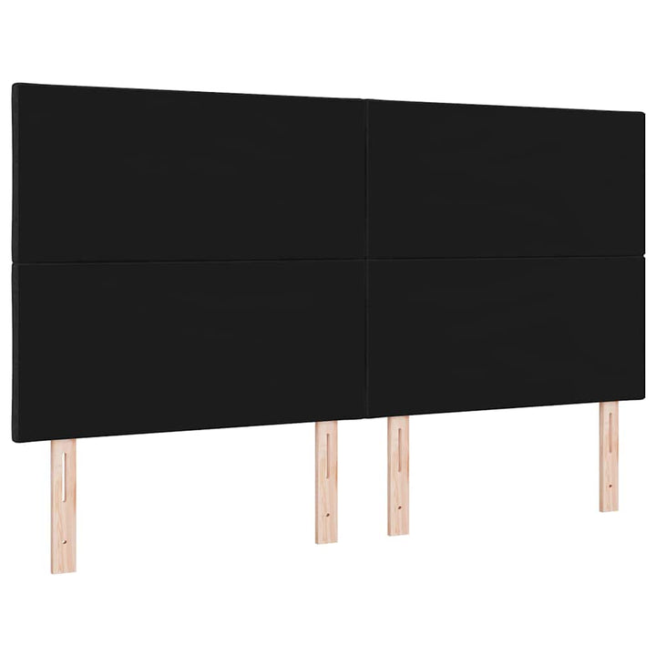 LED sengegavl Sort 180 cm Stof