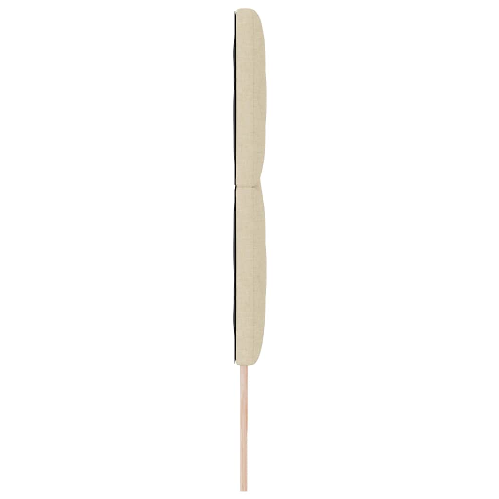 LED sengegavl Creme 180 cm Stof