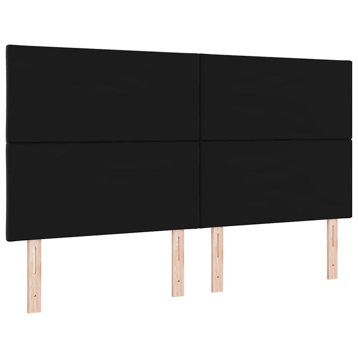 LED sengegavl Sort 180 cm Fløjl