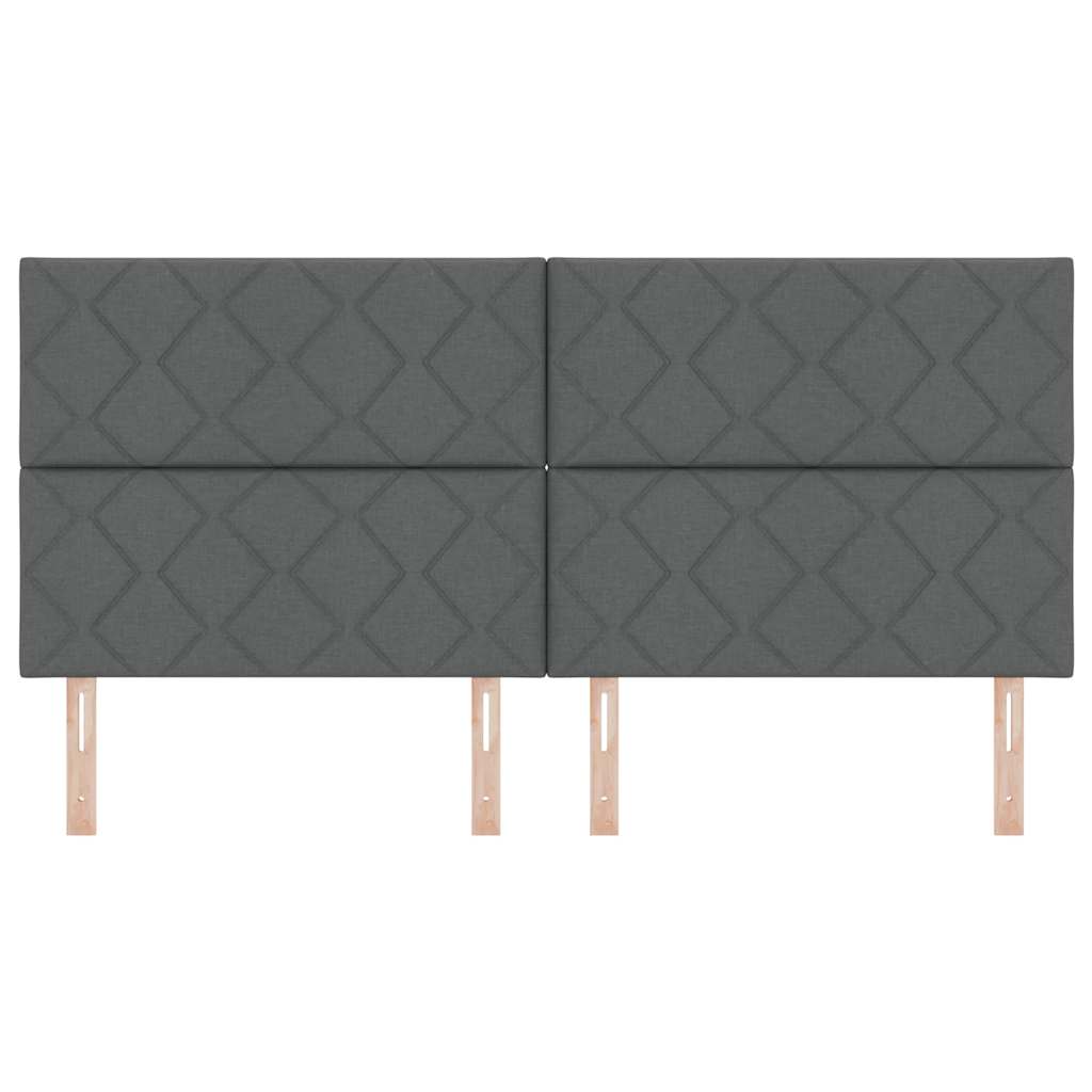 LED sengegavl Grå 200 cm Stof