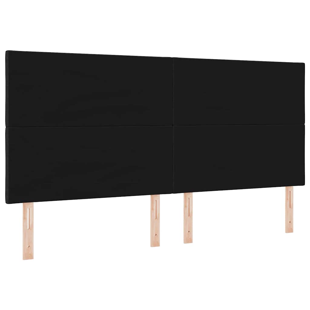 LED sengegavl Sort Stof
