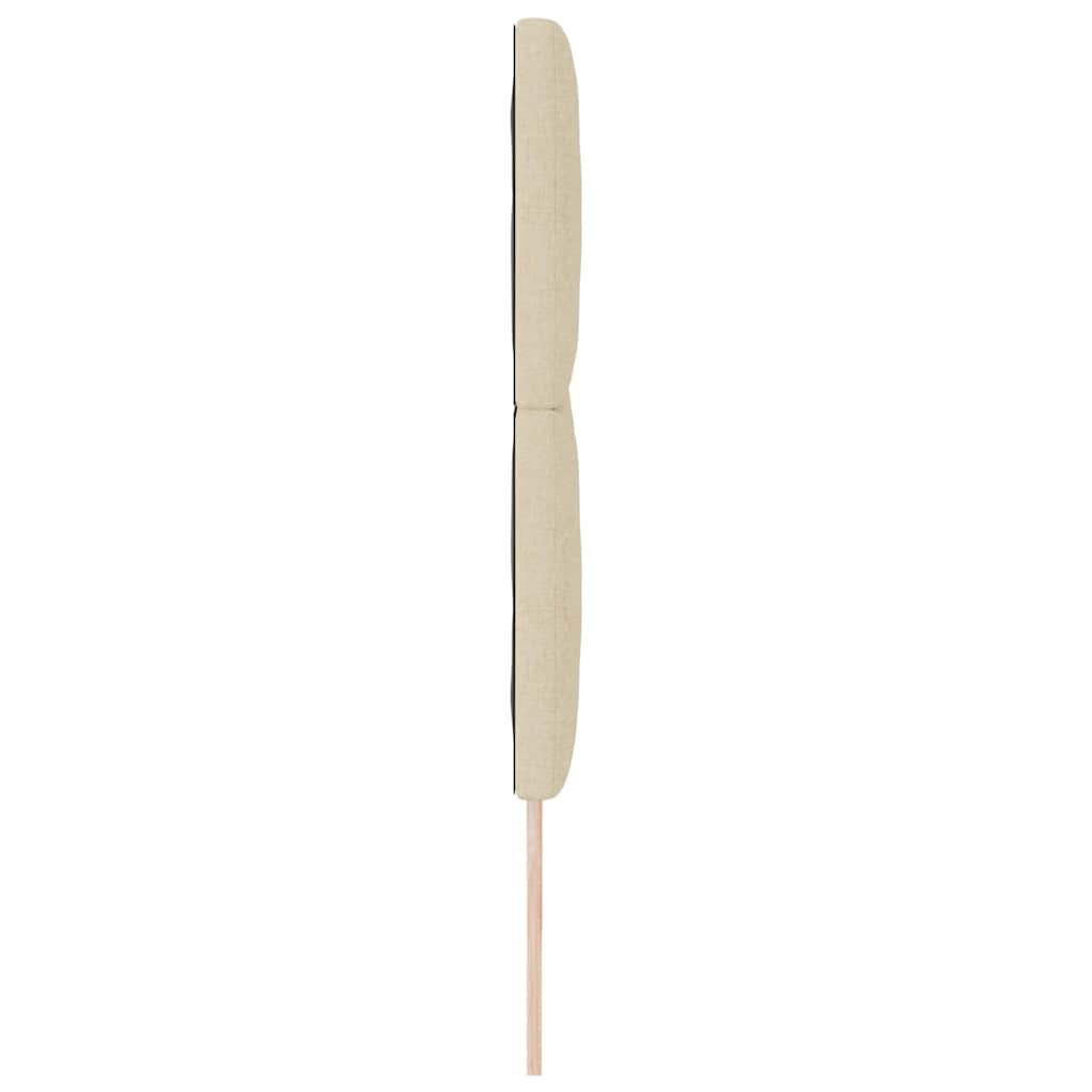LED sengegavl Creme Stof