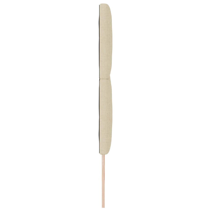 LED sengegavl Creme Stof