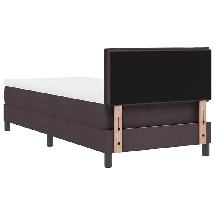 Box spring seng med hovedgærde Mørk Brun 90 x 190 cm Stof
