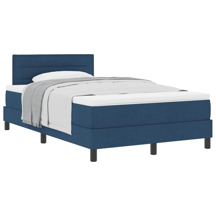 Box spring seng med hovedgærde Blå 120 x 190 cm Stof