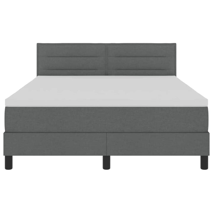 Box spring seng med hovedgærde Mørkegrå 160 x 200 cm Stof