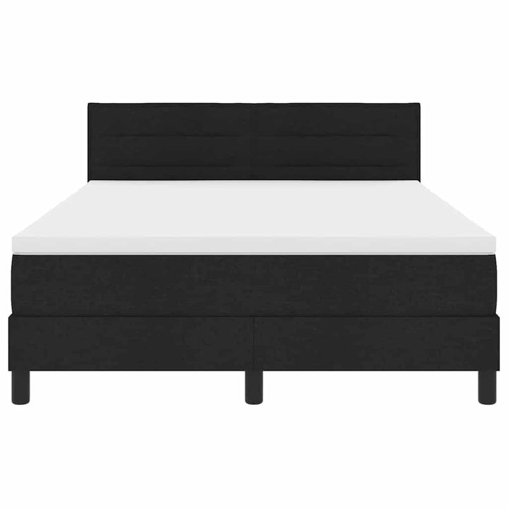 Box spring seng med hovedgærde Sort 160 x 200 cm Stof