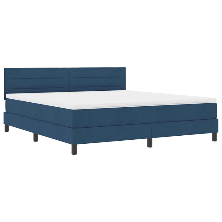 Box spring seng med hovedgærde Blå 180 x 200 cm Stof