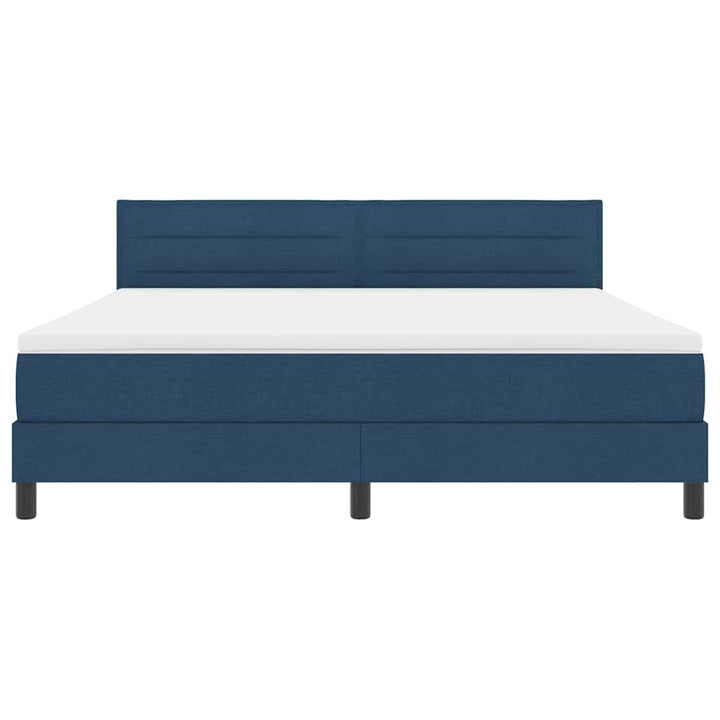 Box spring seng med hovedgærde Blå 180 x 200 cm Stof