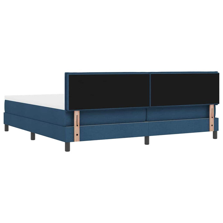 Box spring seng med hovedgærde Blå 200 x 200 cm Stof