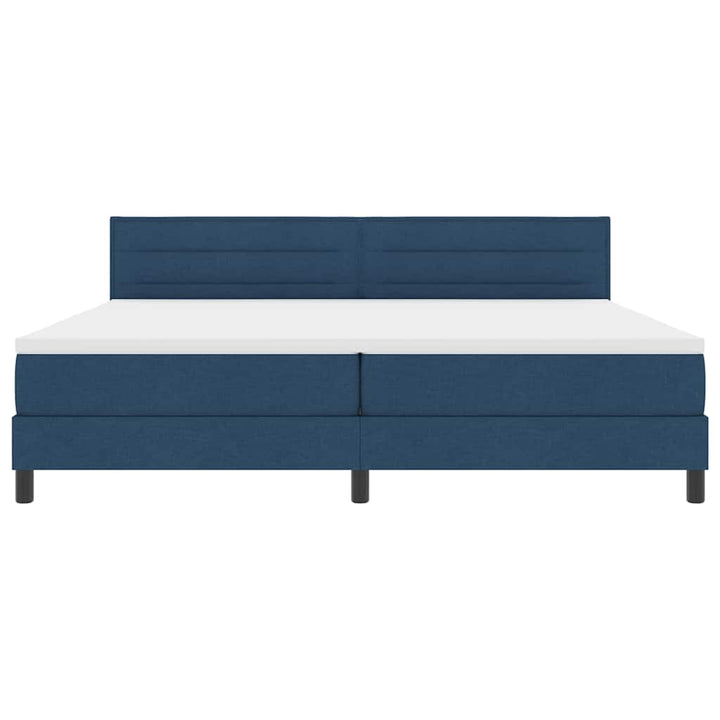 Box spring seng med hovedgærde Blå 200 x 200 cm Stof