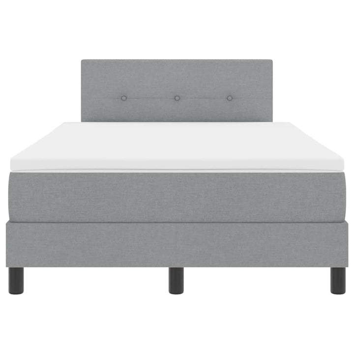Box spring seng med hovedgærde Lysegrå 120 x 190 cm Stof