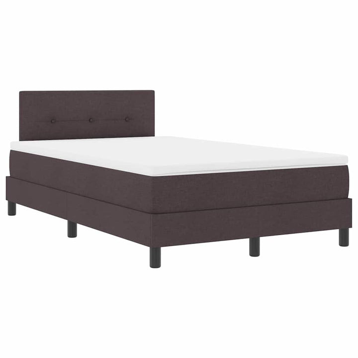 Box spring seng med hovedgærde Mørk Brun 120 x 190 cm Stof