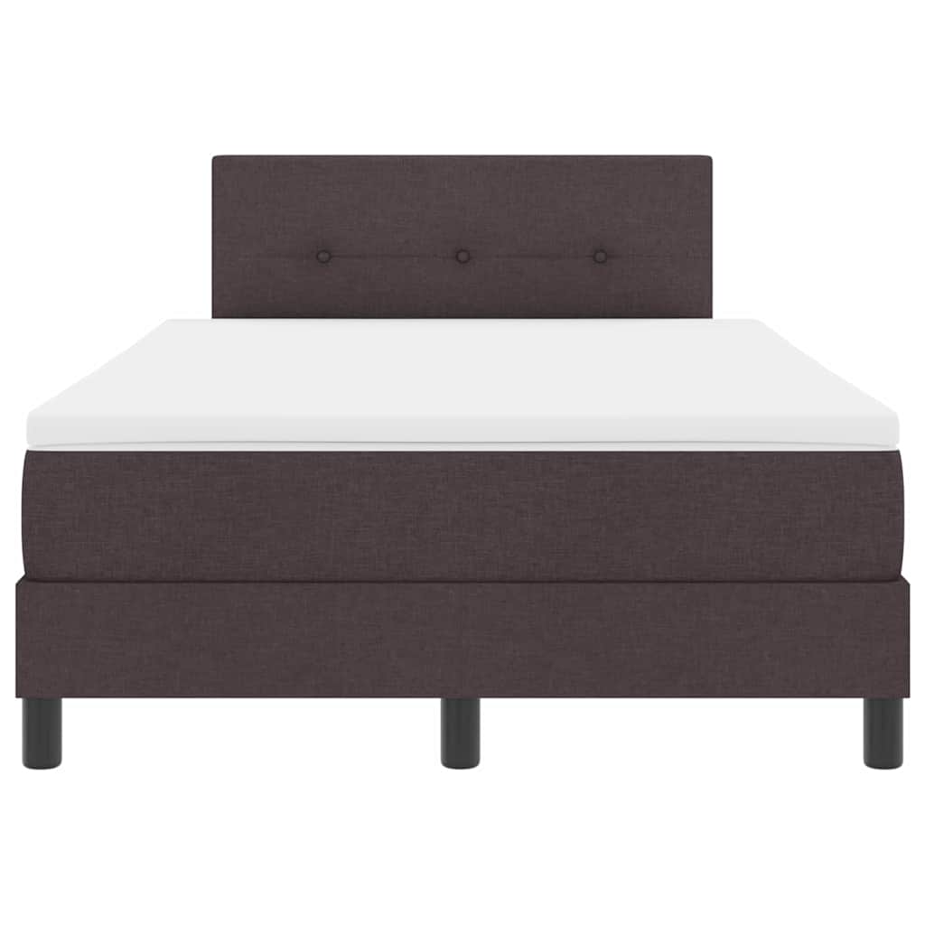 Box spring seng med hovedgærde Mørk Brun 120 x 190 cm Stof