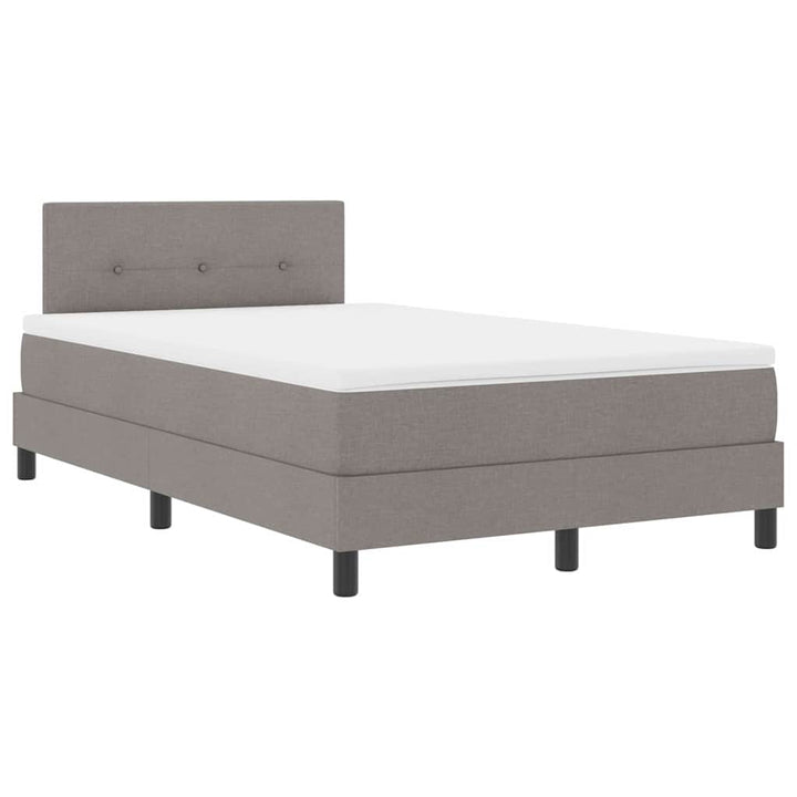 Box spring seng med hovedgærde Gråbrun 120 x 190 cm Stof