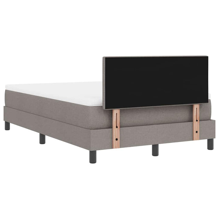 Box spring seng med hovedgærde Gråbrun 120 x 190 cm Stof