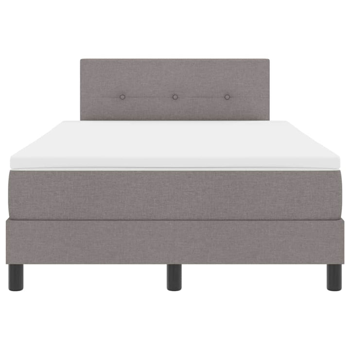 Box spring seng med hovedgærde Gråbrun 120 x 190 cm Stof