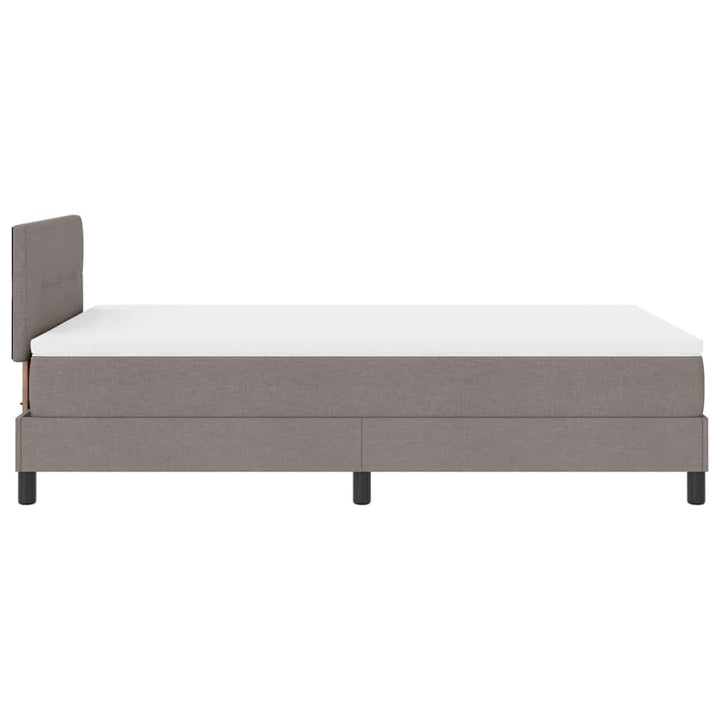 Box spring seng med hovedgærde Gråbrun 120 x 190 cm Stof