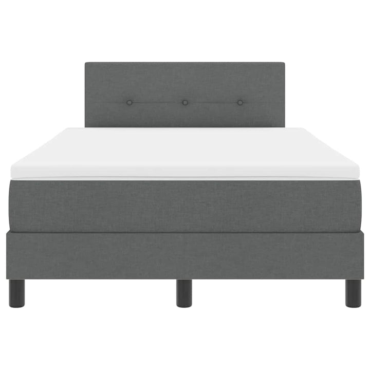 Box spring seng med hovedgærde Mørkegrå 120 x 200 cm Stof