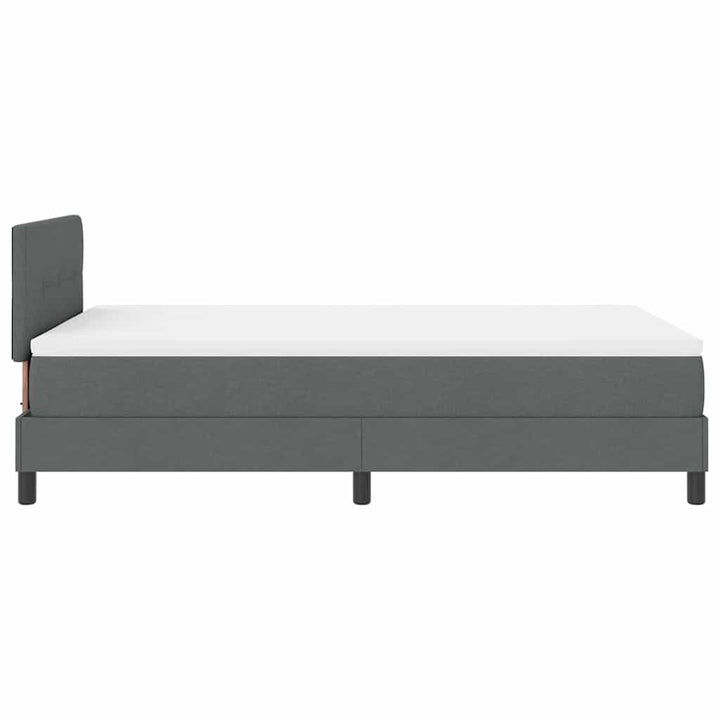 Box spring seng med hovedgærde Mørkegrå 120 x 200 cm Stof
