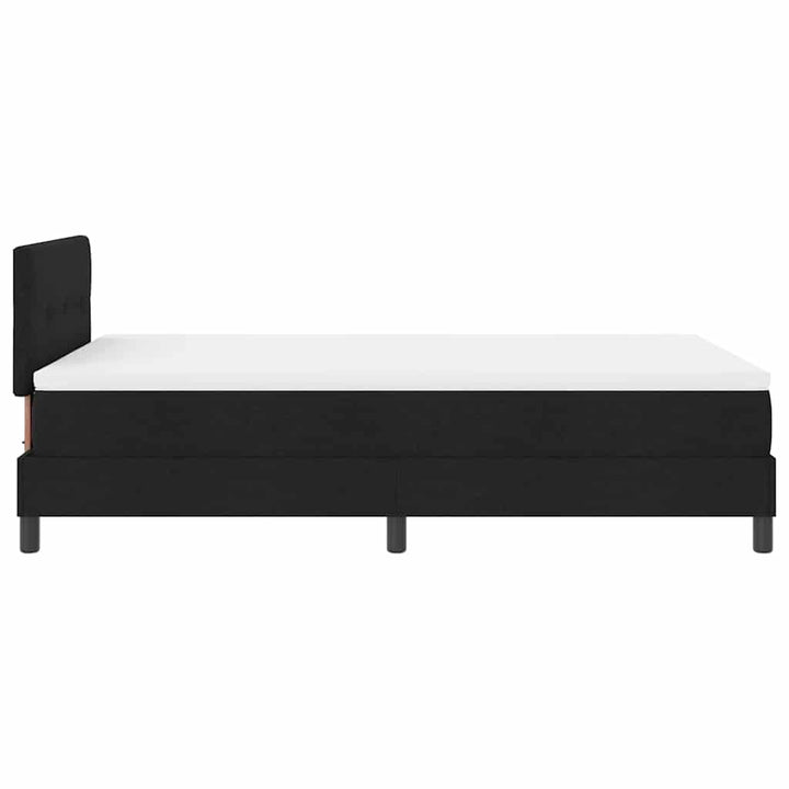 Box spring seng med hovedgærde Sort 120 x 200 cm Stof
