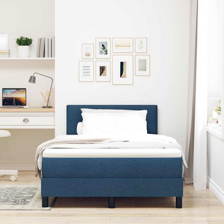 Box spring seng med hovedgærde Blå 120 x 200 cm Stof