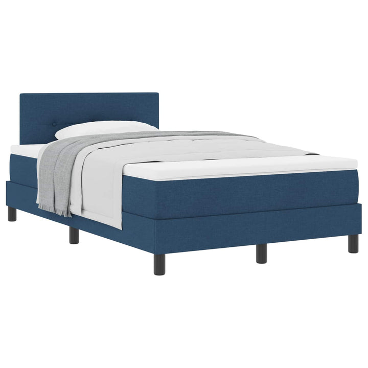 Box spring seng med hovedgærde Blå 120 x 200 cm Stof
