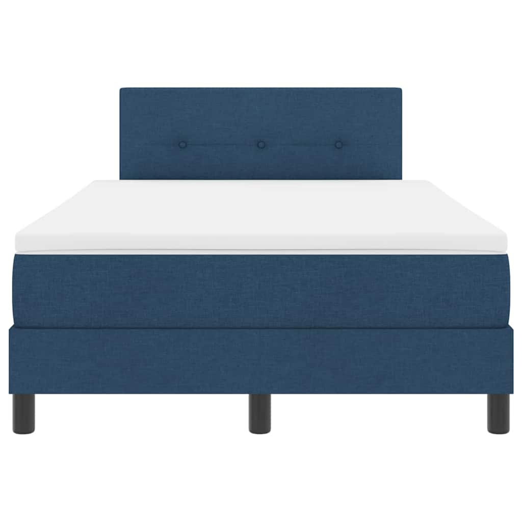 Box spring seng med hovedgærde Blå 120 x 200 cm Stof