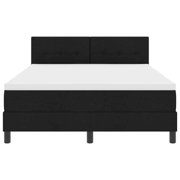 Box spring seng med hovedgærde Sort 160 x 200 cm Stof