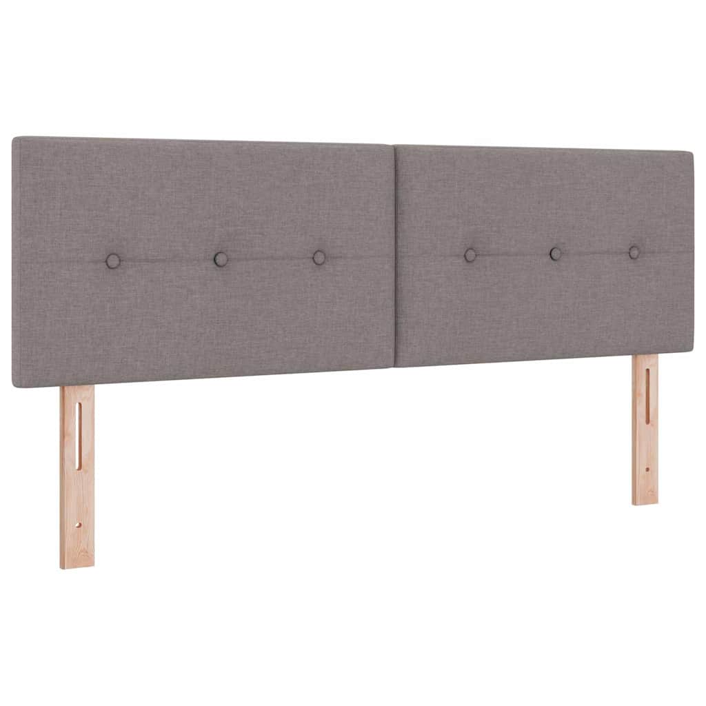 Box spring seng med hovedgærde Gråbrun 160 x 200 cm Stof
