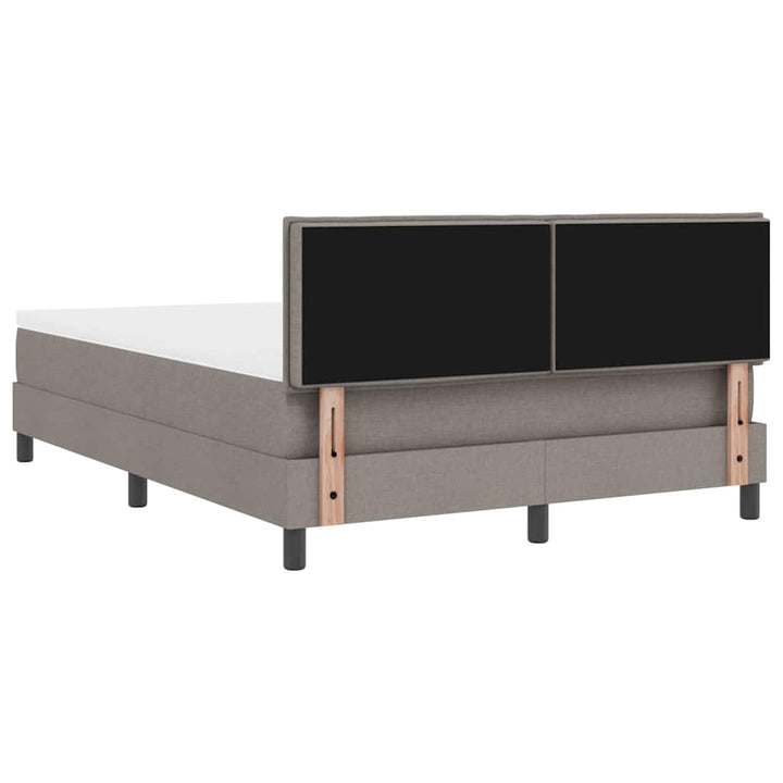 Box spring seng med hovedgærde Gråbrun 160 x 200 cm Stof