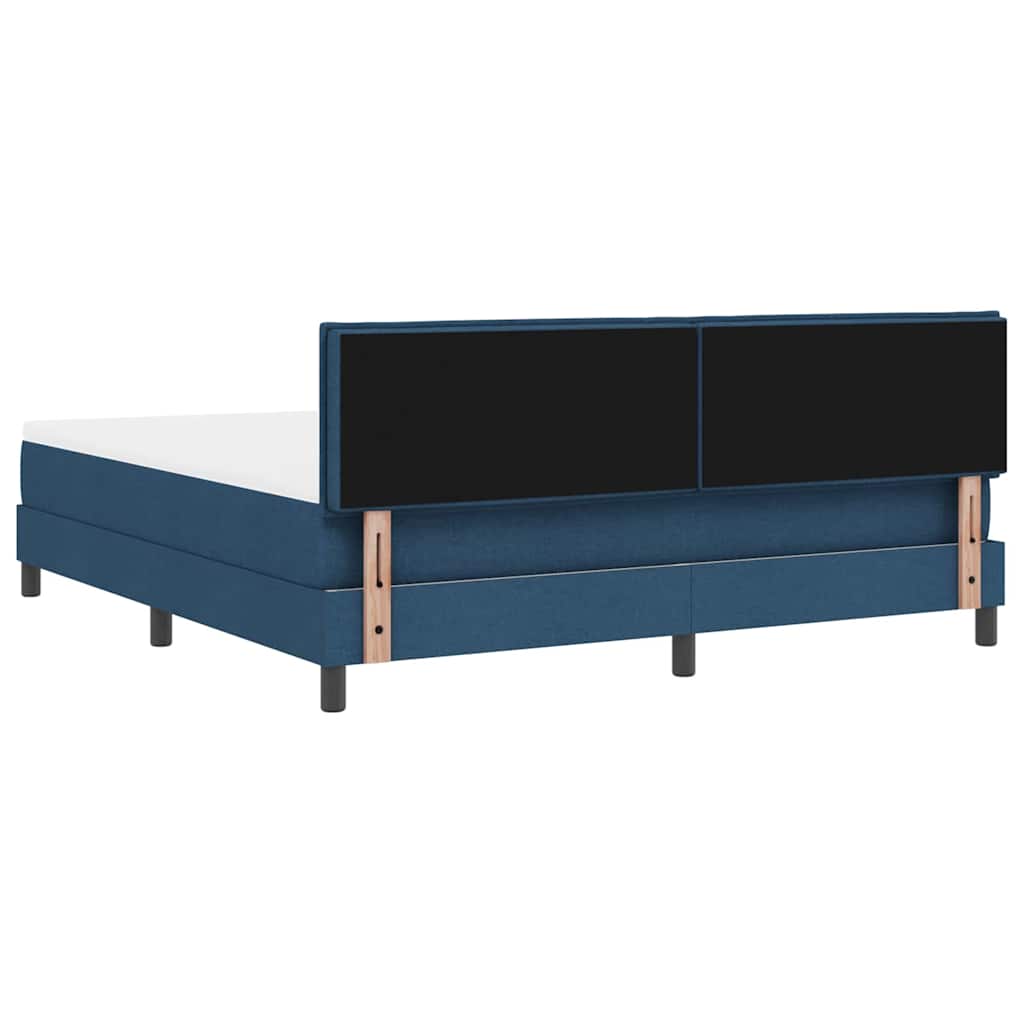 Box spring seng med hovedgærde Blå 180 x 200 cm Stof
