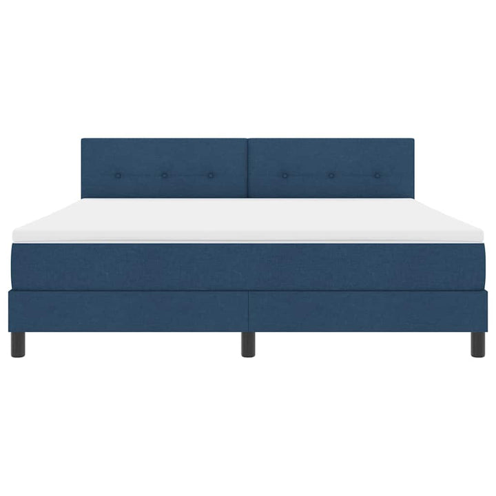 Box spring seng med hovedgærde Blå 180 x 200 cm Stof