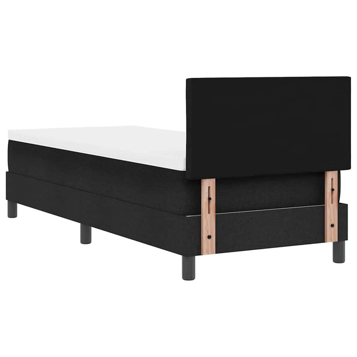 Box spring seng med hovedgærde Sort 80 x 200 cm Stof