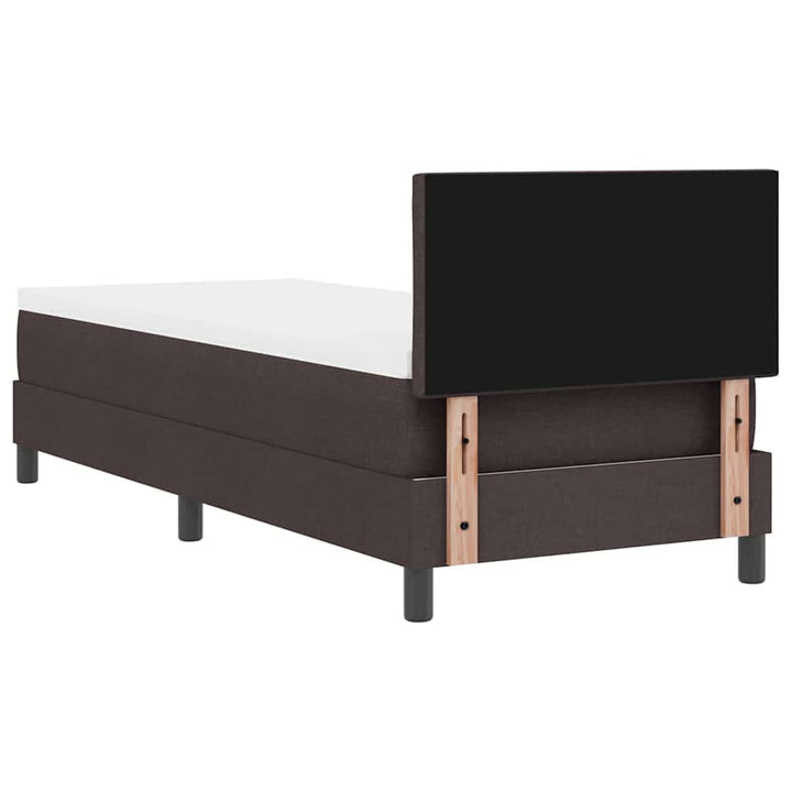 Box spring seng med hovedgærde Mørk Brun 80 x 200 cm Stof