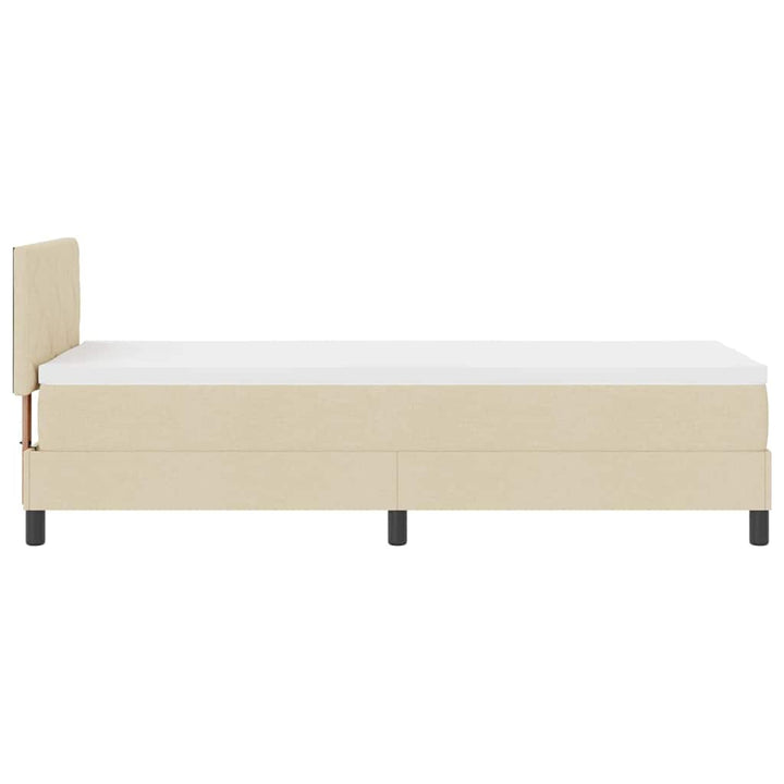 Box spring seng med madras Creme 80 x 200 cm Stof