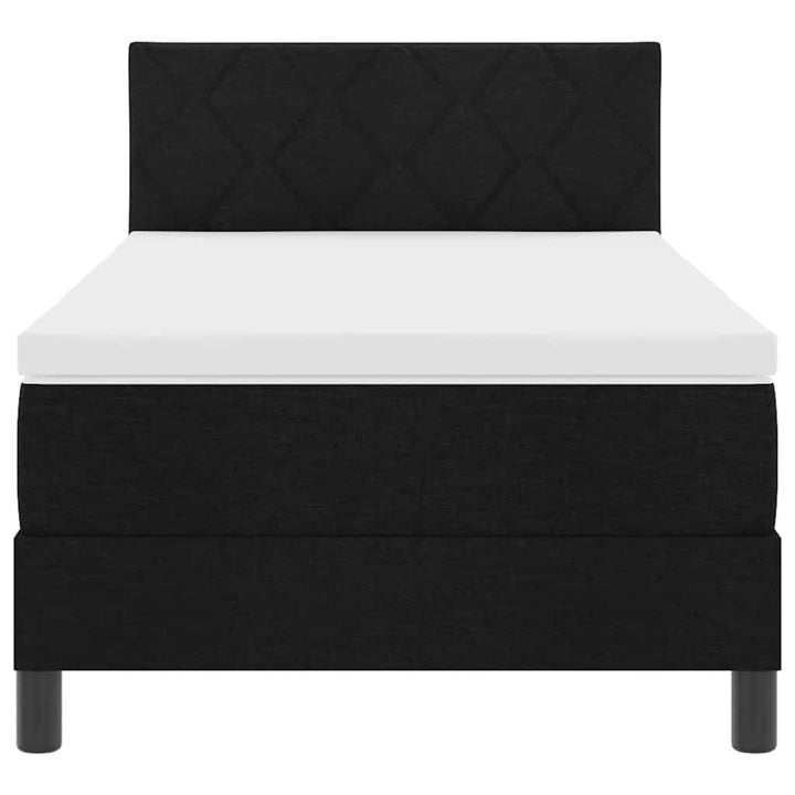 Box spring seng med madras Sort 100 x 200 cm Stof