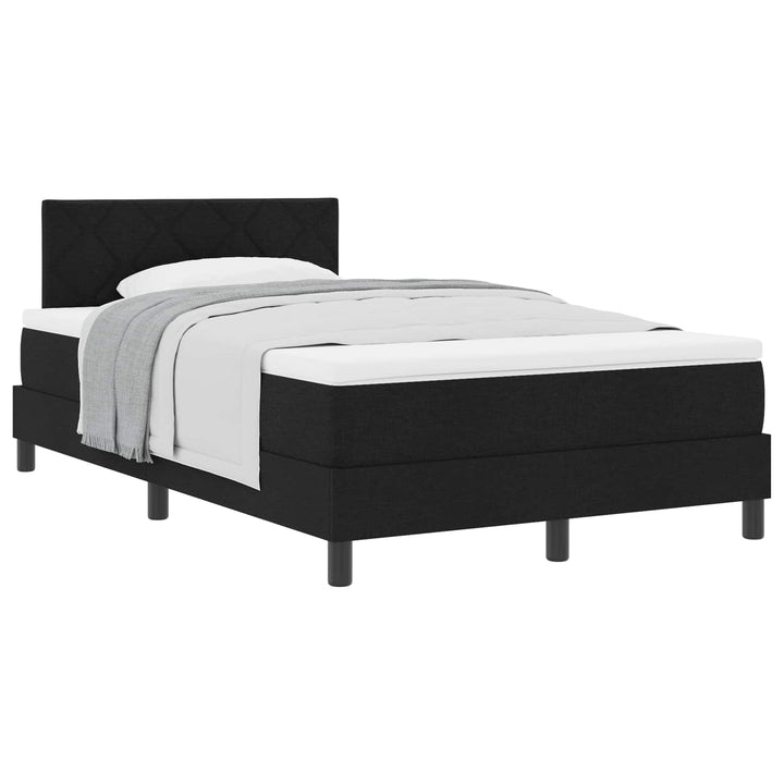 Box spring seng med hovedgærde Sort 120 x 190 cm Stof