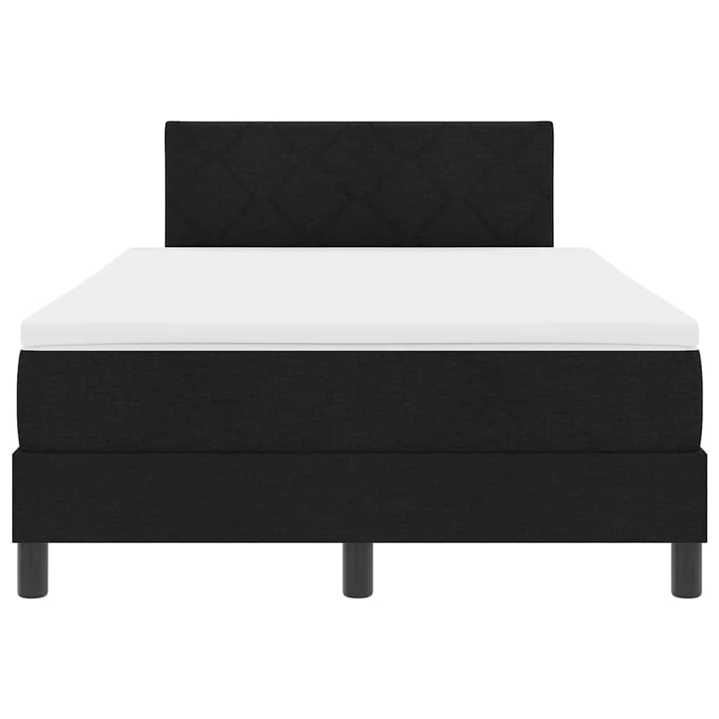 Box spring seng med hovedgærde Sort 120 x 190 cm Stof