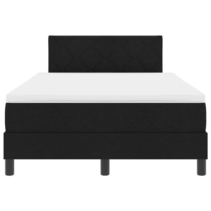 Box spring seng med hovedgærde Sort 120 x 190 cm Stof