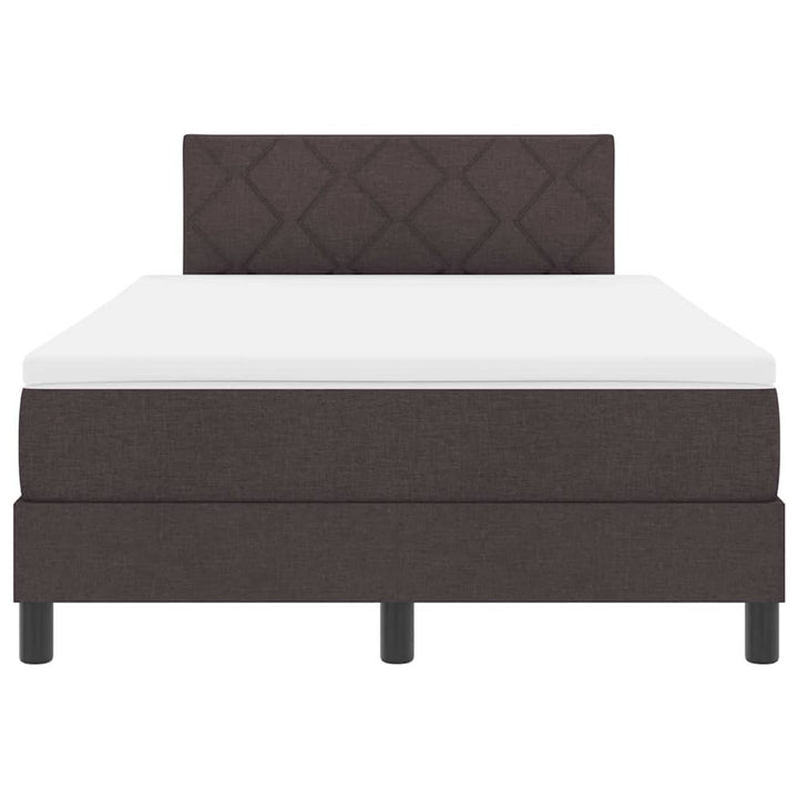 Box spring seng med hovedgærde Mørk Brun 120 x 190 cm Stof