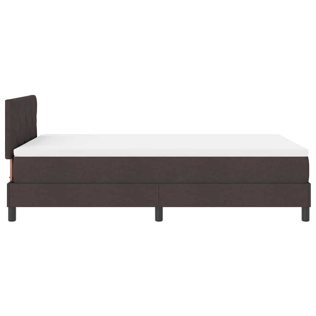 Box spring seng med hovedgærde Mørk Brun 120 x 190 cm Stof