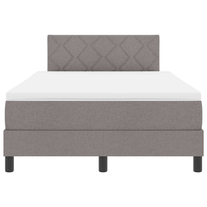 Box spring seng med hovedgærde Gråbrun 120 x 190 cm Stof