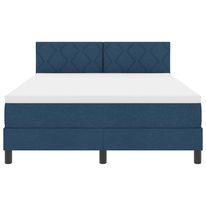 Box spring seng med hovedgærde Blå 140 x 200 cm Stof