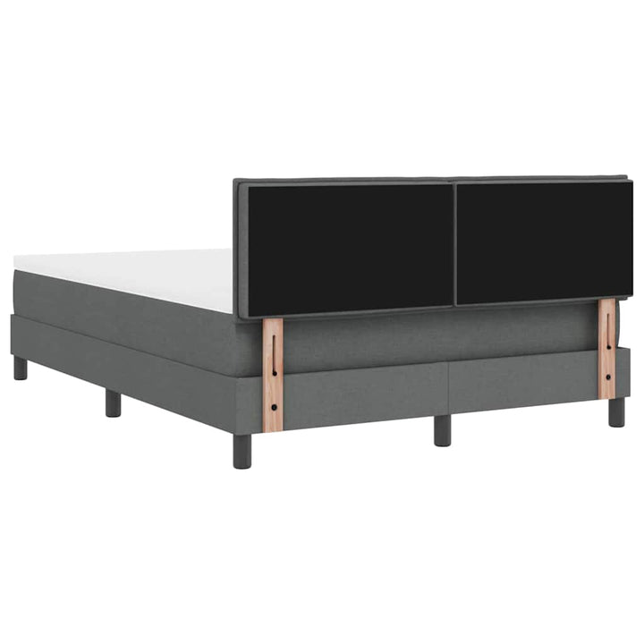 Box spring seng med hovedgærde Mørkegrå 160 x 200 cm Stof